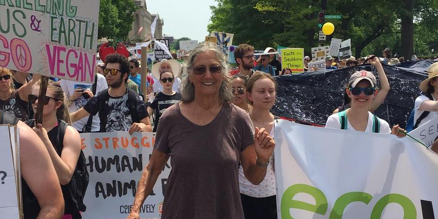 Nancy marching