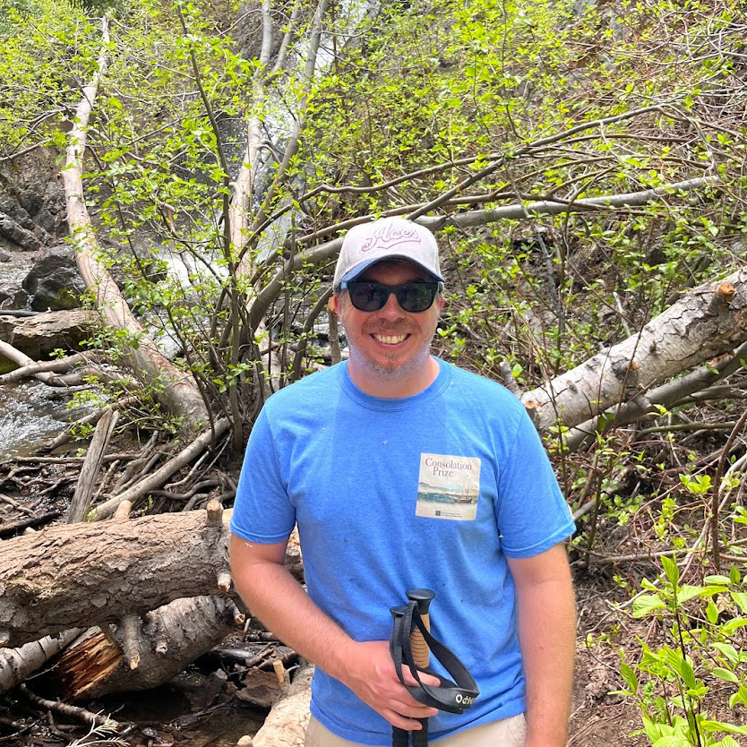 Chris hiking