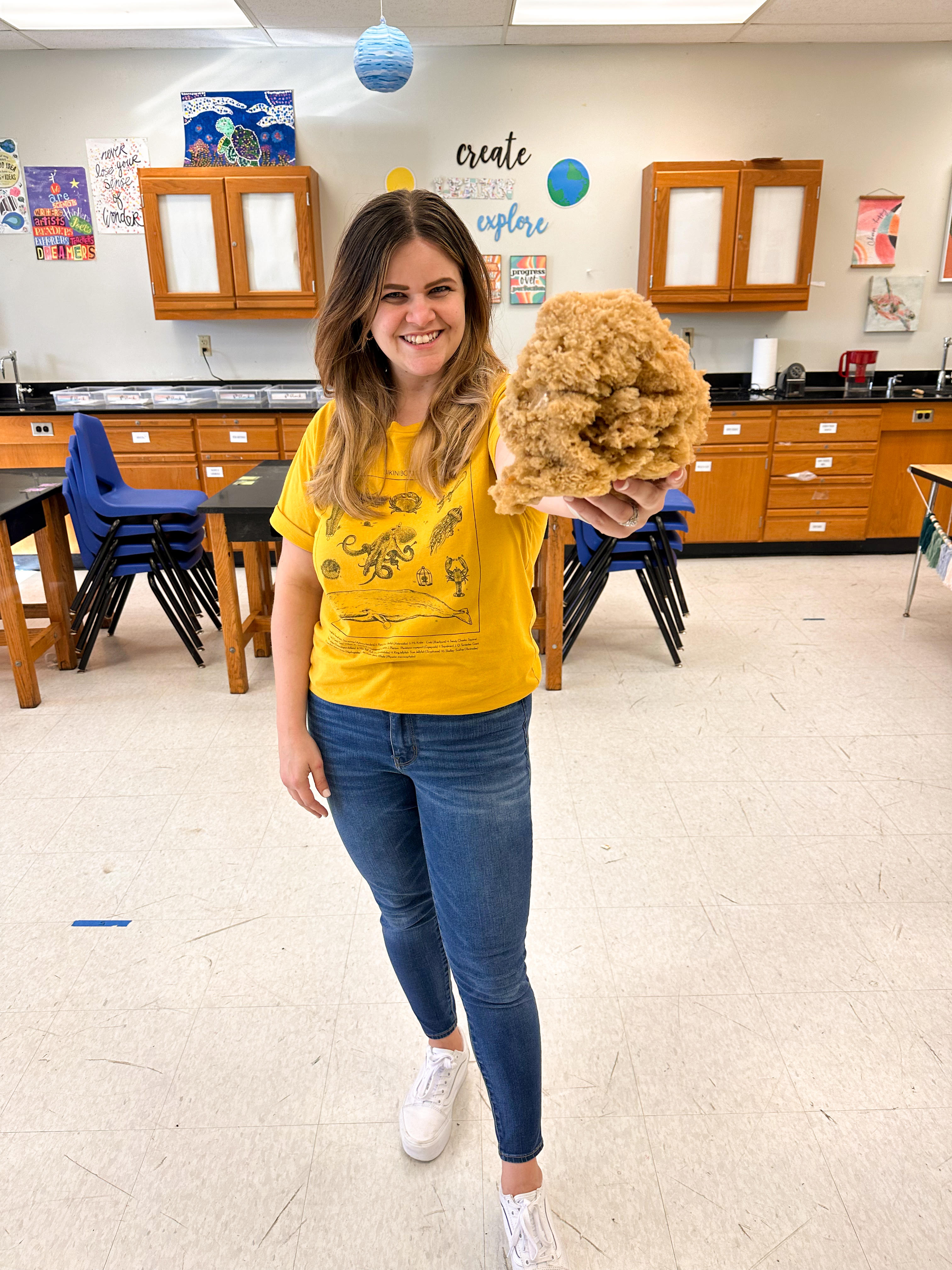 Michelle Rudolph with sponge