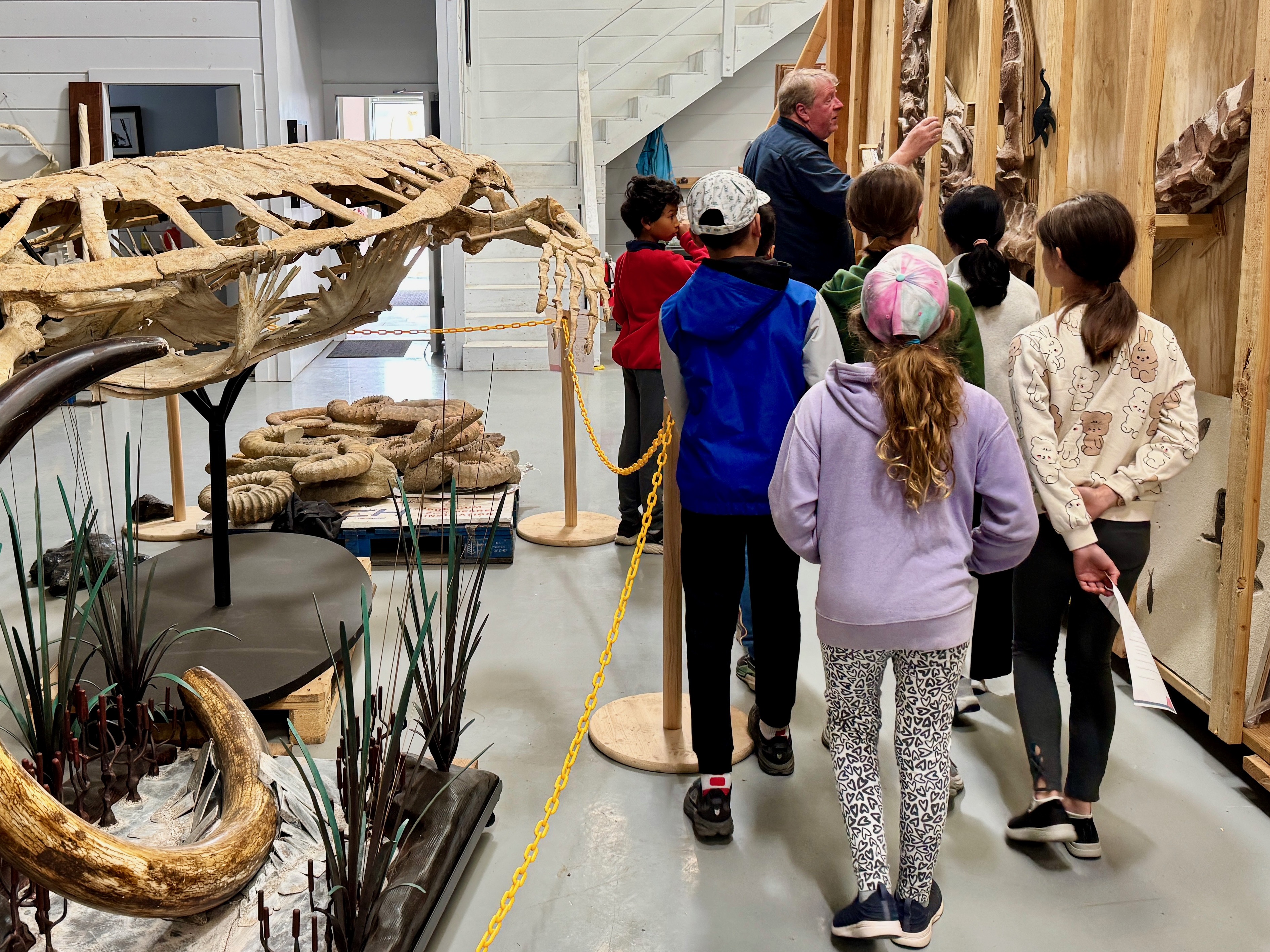 sharing his passion for fossils