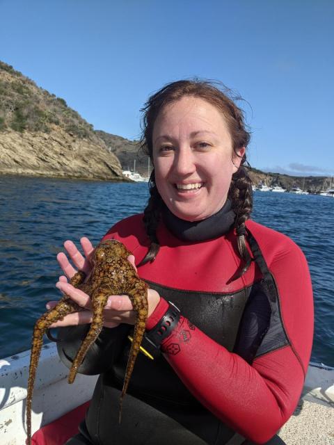 Kelley Voss with Octopus