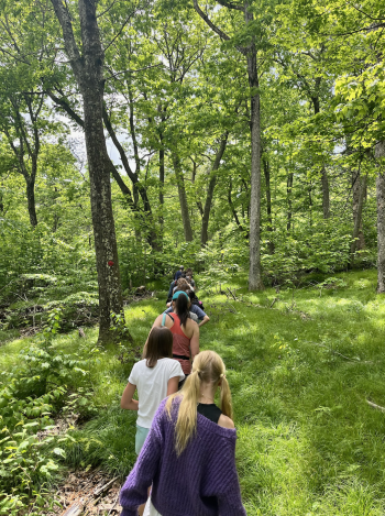 girls hiking