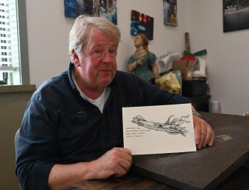 Gregg with Squid Ink drawing